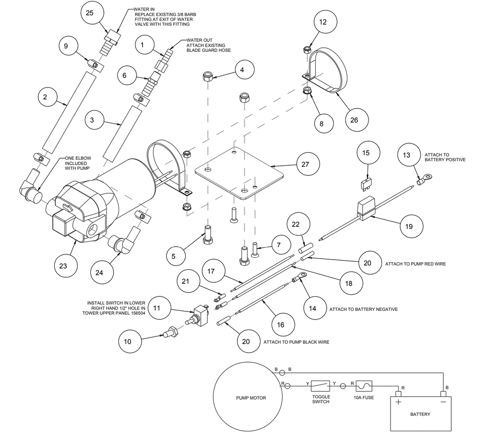 Section 19 Diagram and Parts List for MK-2013HE 155714 MK Diamond Concrete Saw